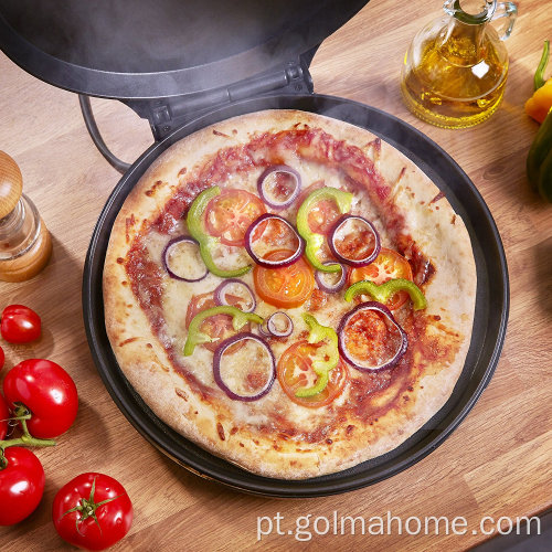 Forno multifuncional para pizzas com baquelite portátil